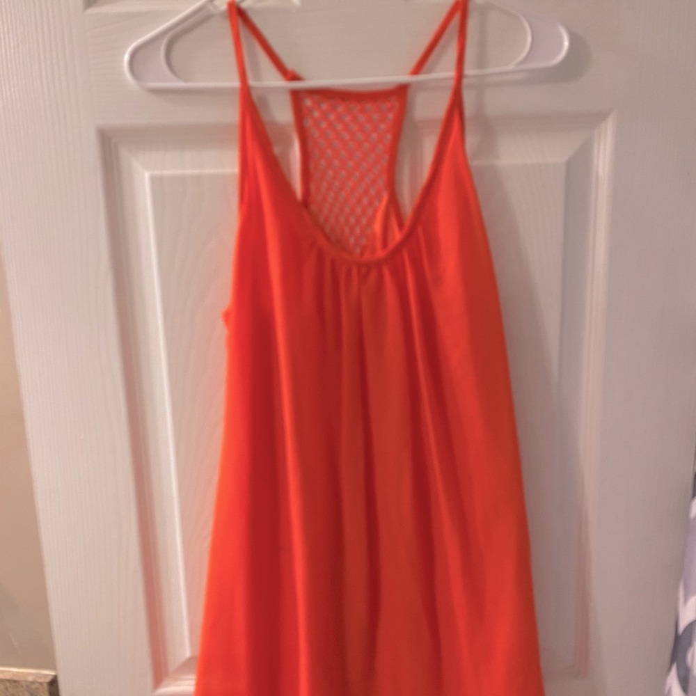 Orange Above Knee Dress
